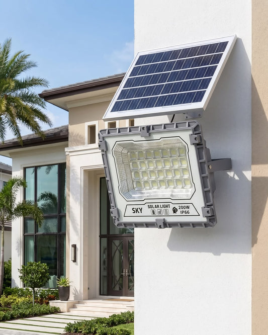 Projecteur Solaire LED200W – Éclairage Extérieur Puissant