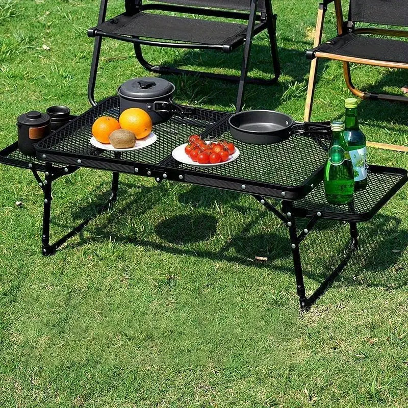 Table pliante en métal avec double poignée
