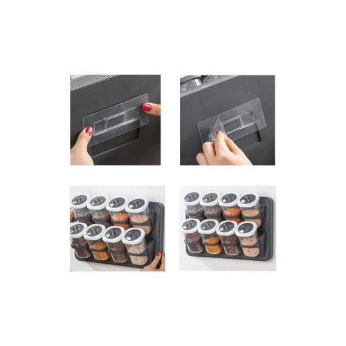 Organisateur d'épices mural pouvant contenir huit pots - une solution de rangement moderne