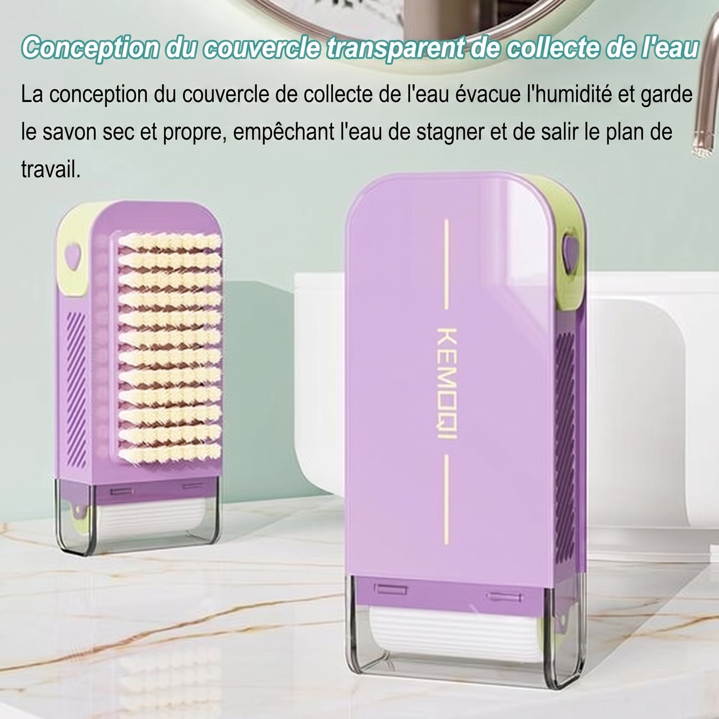 Porte-Savon avec Grille d'Évacuation pour Salle de Bain et Cuisine