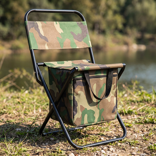 Chaise pliante avec sac de rangement