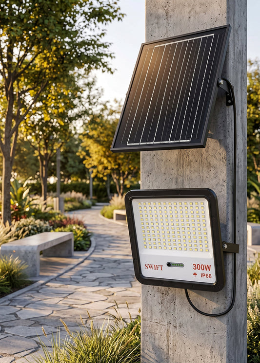 Projecteur Solaire LED300W – Éclairage Extérieur Puissant