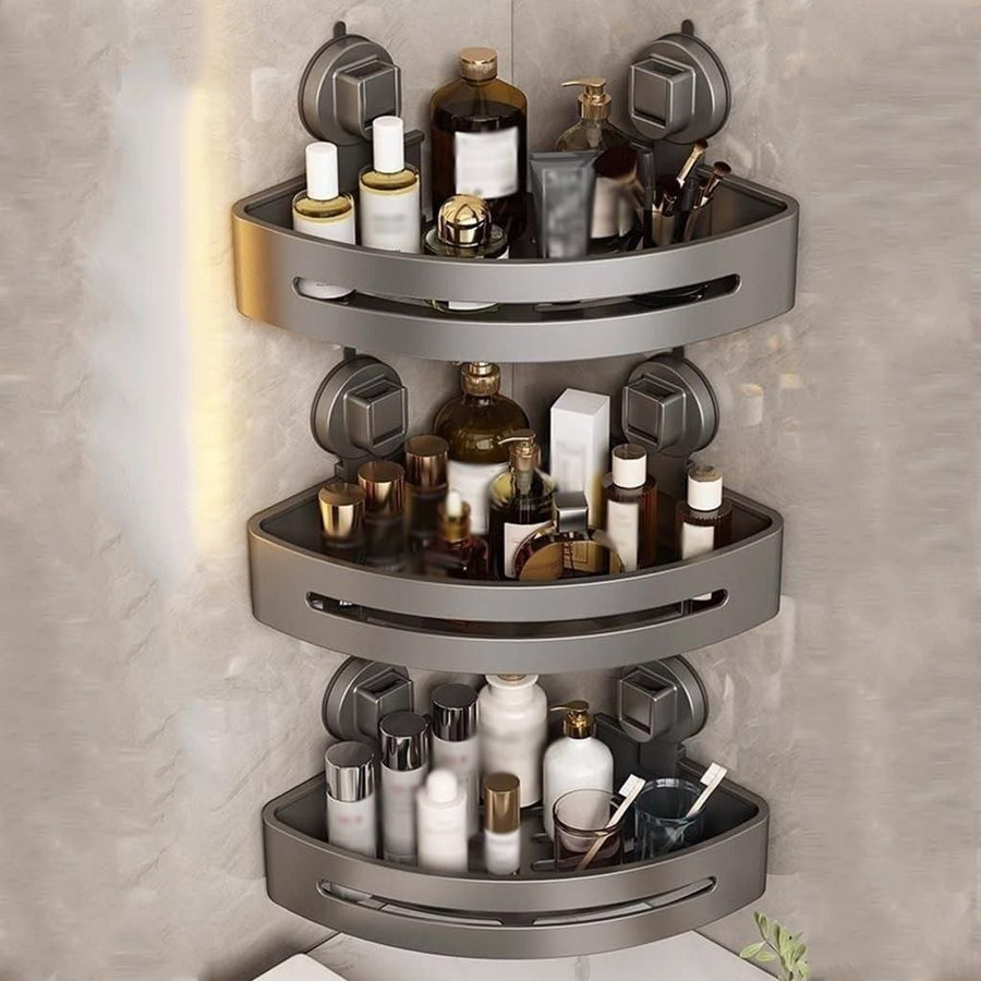 Étagère d’Angle Murale pour Salle de Bain avec Fixation Adhésive