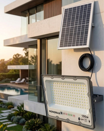 Projecteur Solaire LED 100W – Éclairage Extérieur Puissant