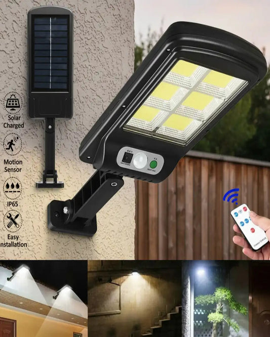 Projecteur solaire à LED, 120W, détecteur de mouvement
